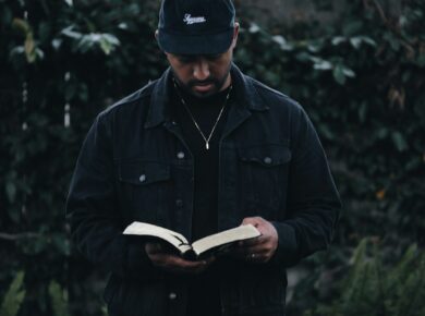 Man reading the Bible